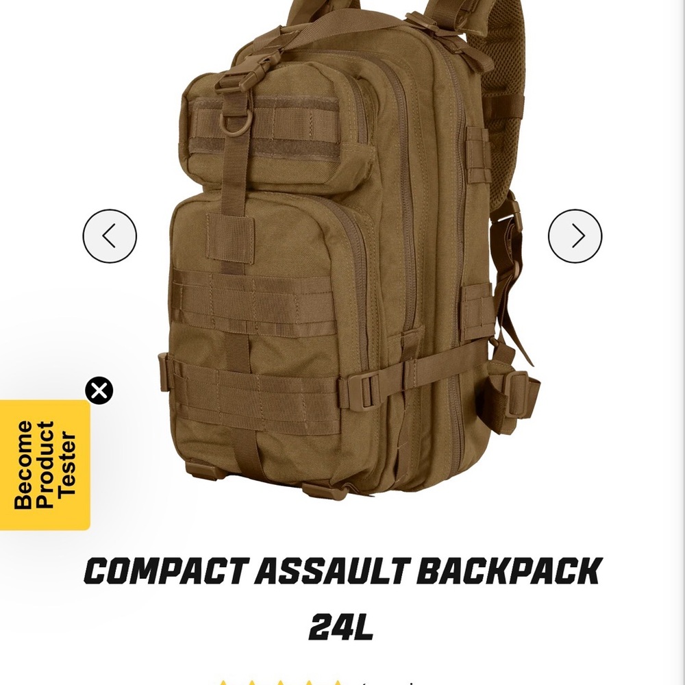 Condor Rugged Tan Assault Backpack
